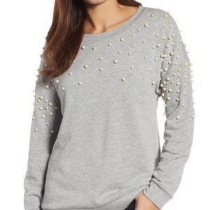 Halogen (Nordstrom) Pearl Sweatshirt
